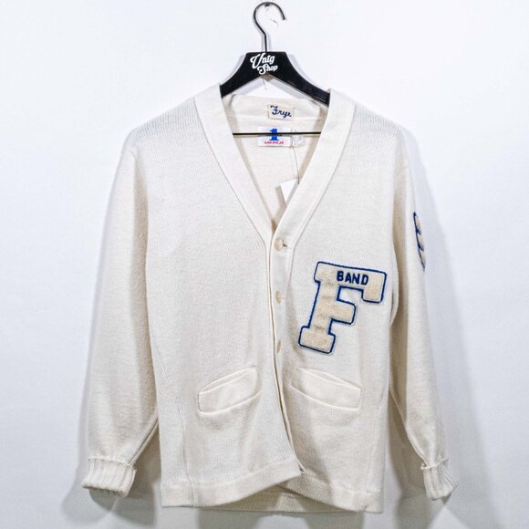 College High School Varsity Band Letterman Cardigan Number 1 American Sz 38 VTG